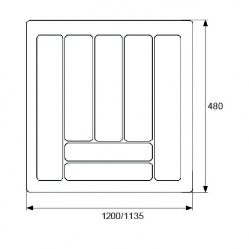 CUBERTERO CBT01 1200/1135x480mm GR