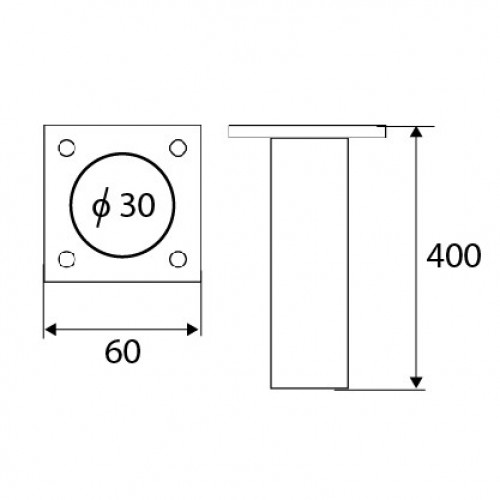 PATA ECO REDONDA PT23 400x30mm NE