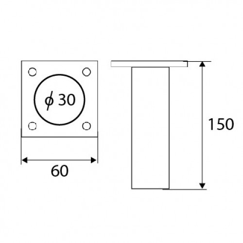 PATA ECO REDONDA PT23 150x30mm NS