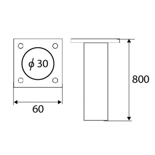 PATA ECO REDONDA PT23 800x30mm NS