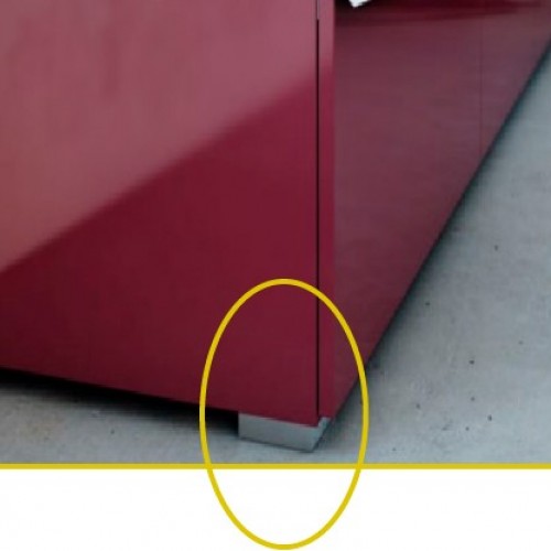 PATA MUEBLE CUADRADA PT01 80x80x30mm AL