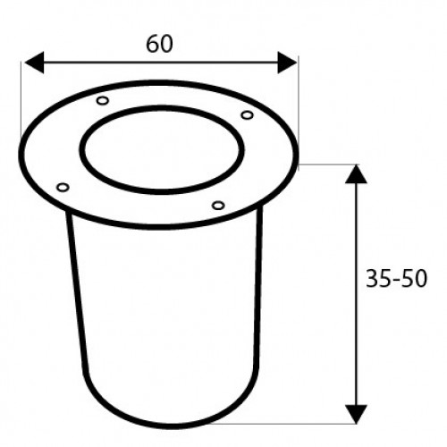 PATA MUEBLE REDONDA PT17 35-50mm NE
