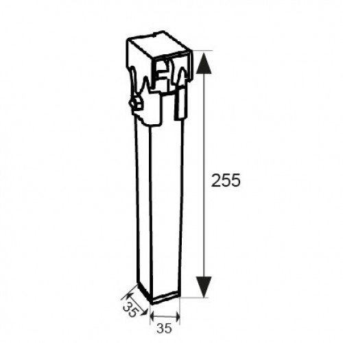 JGO 4 PATAS SOMIER PT25 250x35x35mm S/R GR