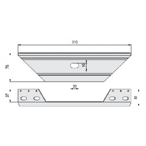ESCUADRA BAÑERA CAMA SMR05 310x76mm GV