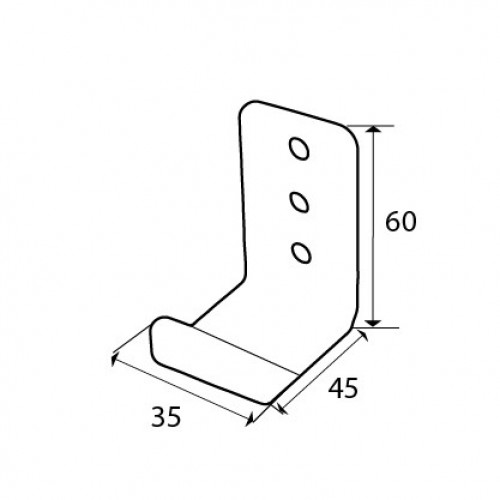 SOPORTE LARGUERO CAMA SMR02 40mm ZN