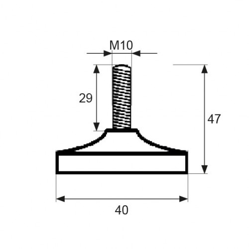 NIVELADOR PLANO NV06 M10x47mm NE