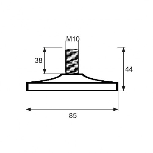 NIVELADOR PLANO NV04 M10x44mm NE