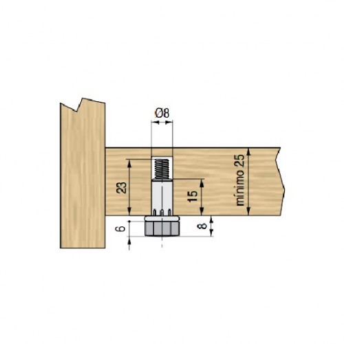 NIVELADOR REGULABLE NV03 M6x17mm BL