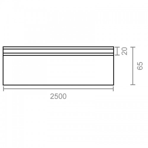 BURLETE GARAJE LABIO BLT07 2500mm BL