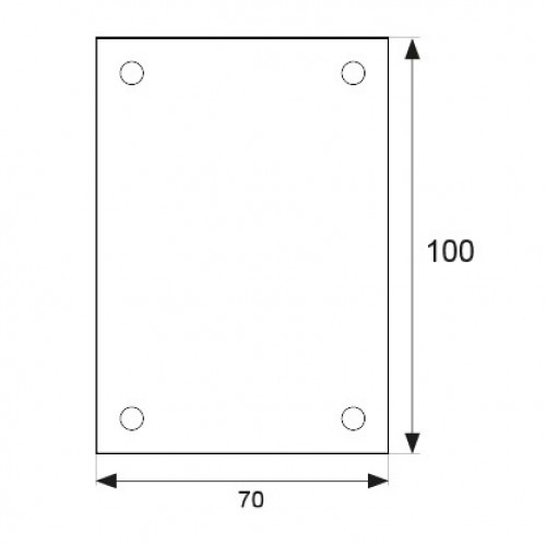 PLACA CIEGA PLP01 100x70mm LP