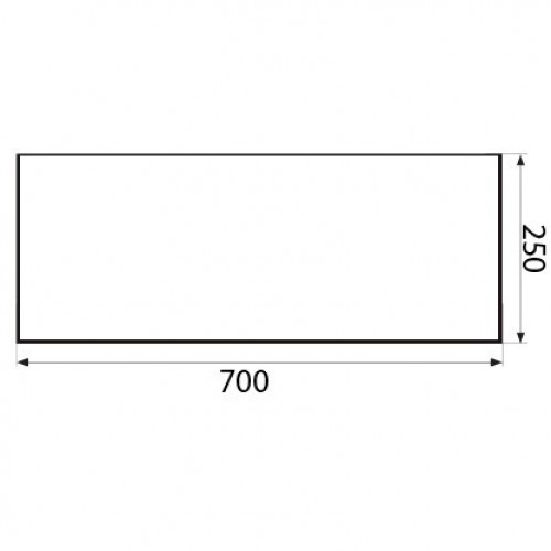 PLACA CIEGA PLP03 700x250mm IN