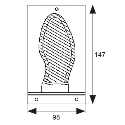PLACA PISA PUERTA PLP05 147x98mm NE*