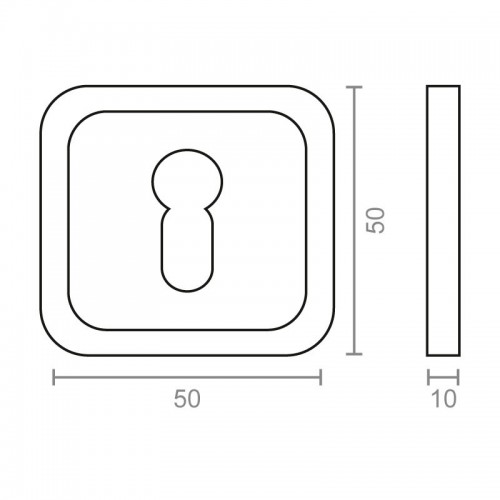 BOCALLAVE PERA CUADRADO 848 50x50mm NN