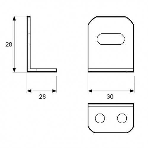 ANGULO FIJACION AN11 28x28x30mm ZN