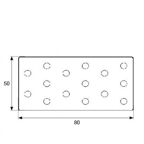 PLACA PESANTE PLC09 80x50mm ZN