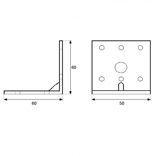 ANGULO PESANTE AN15 60x60x50mm ZN