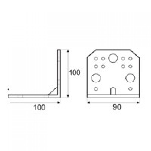 ANGULO PESANTE AN17 100x100x90mm ZN