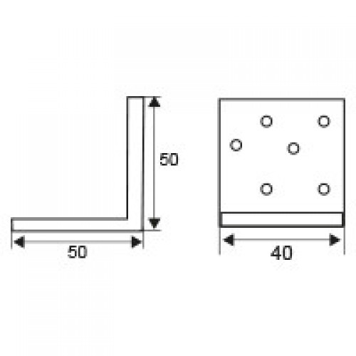 ANGULO PESANTE AN12 50x50x40mm ZN