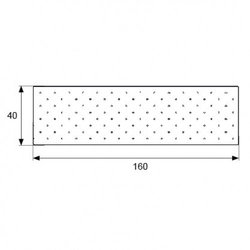 PLACA RECTA PERFORADA PLC10 160x40mm ZN