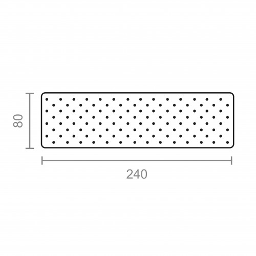 PLACA RECTA PERFORADA PLC10 240x80mm ZN