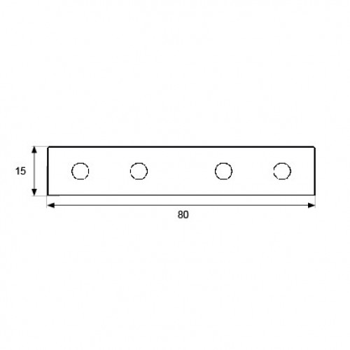 ET PLACA RECTA UNION PLC02 80x15mm ZN