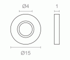 PLACA ATORNILLAR P/IMAN IM26 15mm ZN