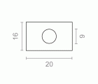 TUERCA RECTANGULAR TRC10 9x16mm BC