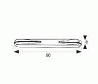 CUADRADILLO RANURADO CDD02 8x90mm ZN