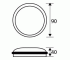 TOPE PUERTA RETENEDOR TP08 90mm IN