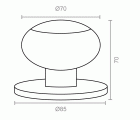 POMO PUERTA AROS PP01 70mm NS