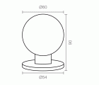 POMO PUERTA BOLA PP05 60mm IN