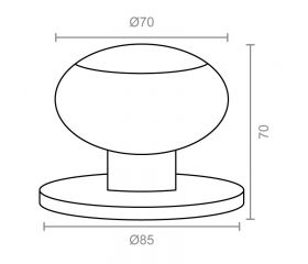 POMO PUERTA AROS PP01 70mm LP