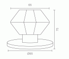 POMO PUERTA OCTOGONAL PP03 65mm LP