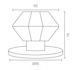 POMO PUERTA OCTOGONAL PP03 65mm LP