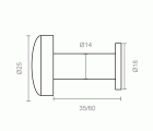MIRILLA 14mm 180º MR01 35/60mm LTD
