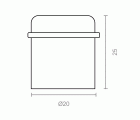 TOPE PUERTA SETA TP04 20mm LTD