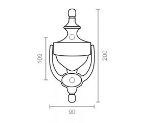 LLAMADOR INGLES LLM01 200x90mm LP