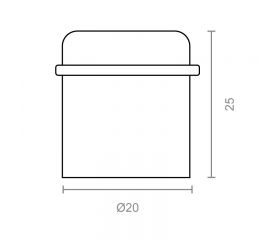 TOPE PUERTA SETA TP03 20mm LP