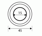 EMBELLECEDOR MIRILLA MR03 45mm CU*