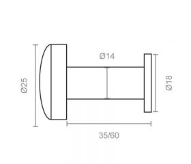 MIRILLA 14mm 180º MR01 35/60mm NS