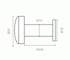 MIRILLA 14mm 180º MR01 25/42mm NS