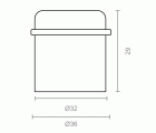 TOPE PUERTA SETA TP06 32mm HAYA