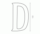 BL LETRA LATON D LTR01 100mm LP