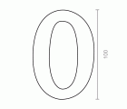 BL NUMERO LATON 0 NM01 100mm NE
