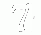 BL NUMERO LATON 7 NM01 100mm NE