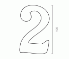 BL NUMERO LATON 2 NM01 100mm NS