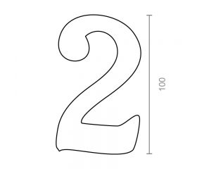 BL NUMERO LATON 2 NM01 100mm NS