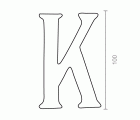 BL LETRA LATON K LTR01 100mm LP