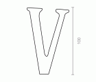 BL LETRA LATON V LTR01 100mm LP*