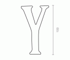 BL LETRA LATON Y LTR01 100mm LP